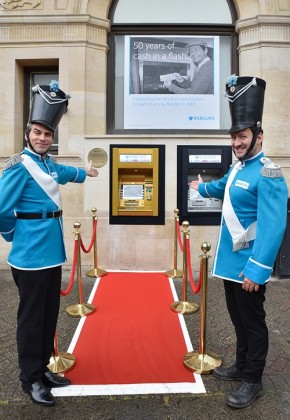 Worlds First ATM Machine